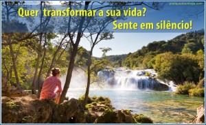 Quer transformar a sua vida.  Sente em silêncio.