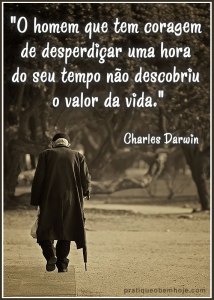 O homem que tem coragem de desperdiçar uma hora do seu tempo