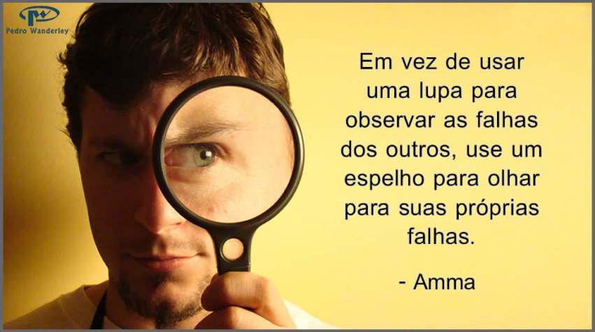 Em vez de usar uma lupa.