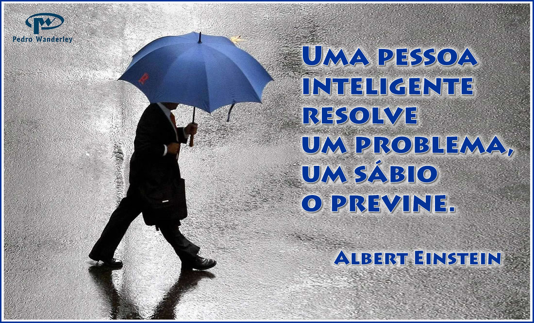 Uma pessoa inteligente resolve um problema, um sábio o previne