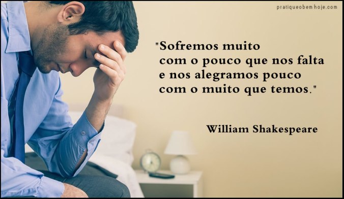 Sofremos muito com o pouco que nos falta