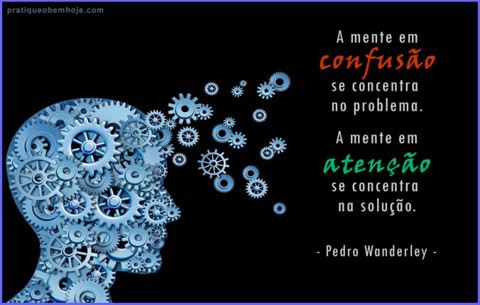 A mente em confusão se concentra no problema