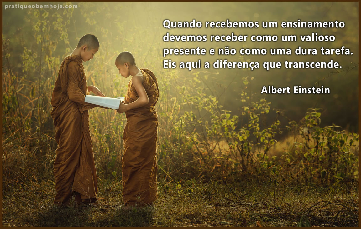 Quando recebemos um ensinamento