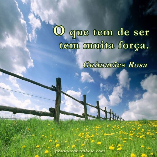 O que tem de ser tem muita força