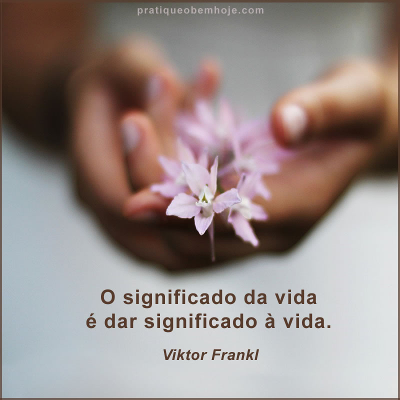 O significado da vida é dar significado à vida