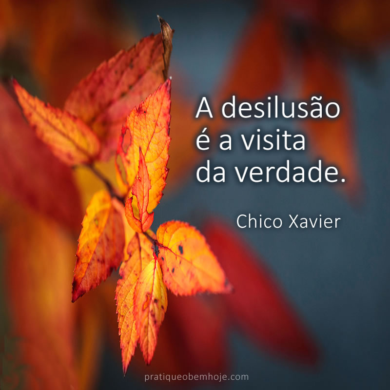 A desilusão é a visita da verdade