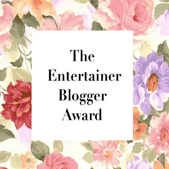 The Entertainer Blogger Award
