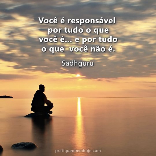 Você é responsável por tudo o que você é