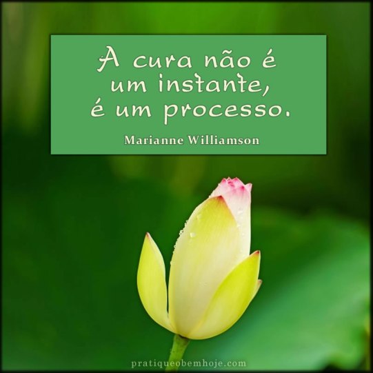 A cura não é um instante, é um processo