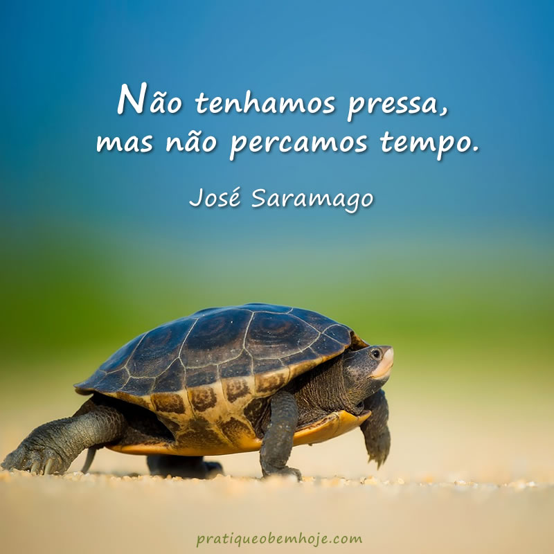 Não tenhamos pressa, mas não percamos tempo