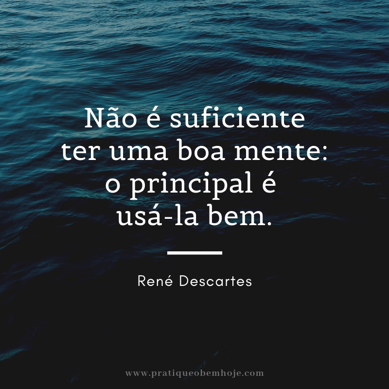 Não é suficiente ter uma boa mente