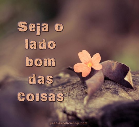 Seja o lado bom das coisas