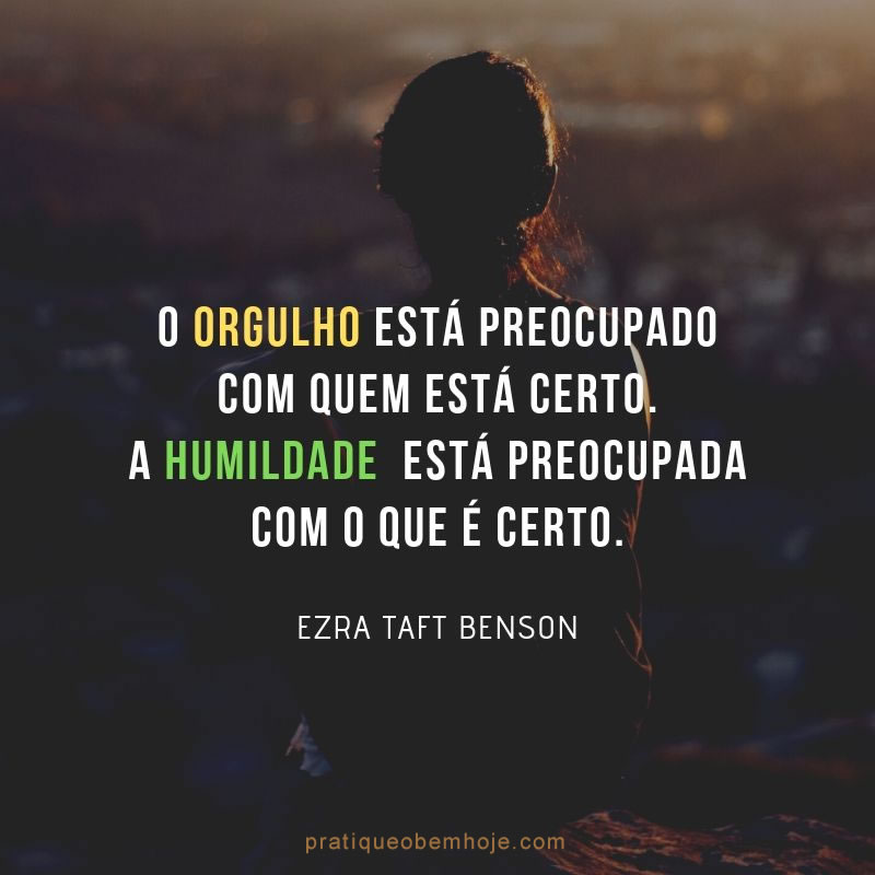 O orgulho está preocupado com quem está certo