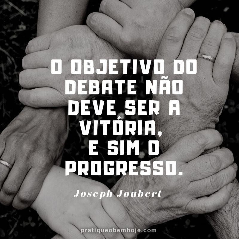 O objetivo do debate