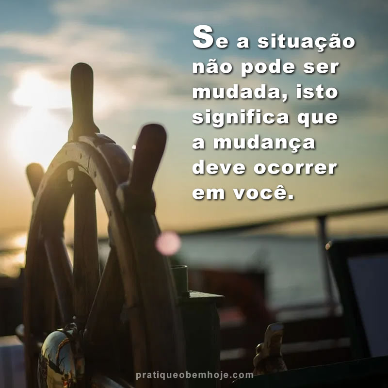 Se a situação não pode ser mudada